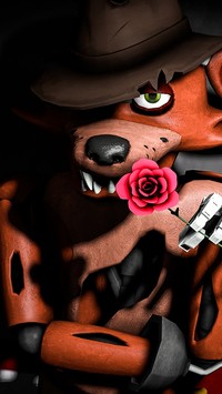 Bajkowy lis z różą