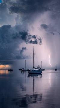 Burza nad portem jachtowym