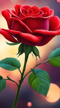 Czerwona róża w zbliżeniu