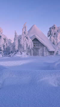 Dom w śniegu
