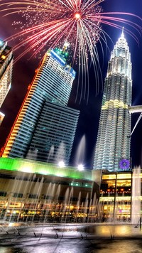 Fajerwerki nad Kuala Lumpur