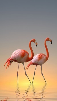 Flamingi na szczudłach