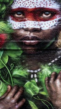 Graffiti ukazujące twarz kobiety