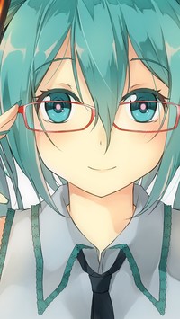 Hatsune Miku w okularach