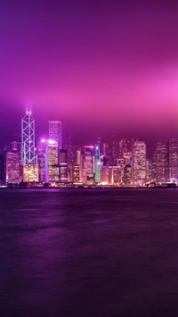 Hong Kong w nocnej odsłonie