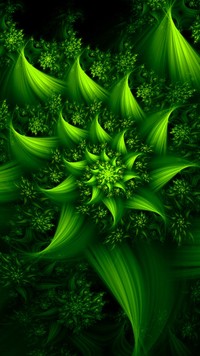 Intensywnie zielony graficzny kwiat
