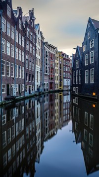 Kamienice w Amsterdamie