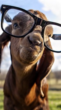 Koza w okularach