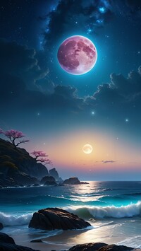 Księżyc nad morzem