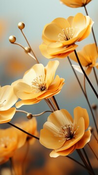 Kwitnące drobne żółte kwiaty