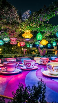 Lampiony w parku rozrywki Disneyland