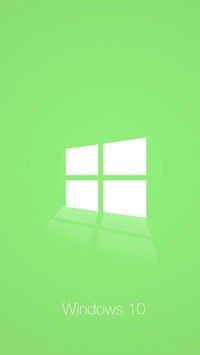 Logo Windows 10 na zielonym tle