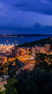 Mgarr na wyspie Gozo nocą