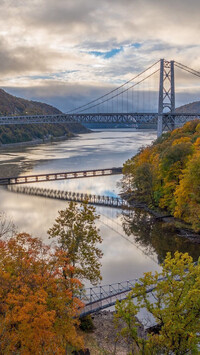 Most Bear Mountain Bridge nad rzeką Hudson River