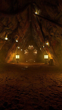 Oświetlona jaskinia z gry Star Wars Battlefront 2