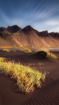 Plaża Stokksnes i góra Vestrahorn w Islandii