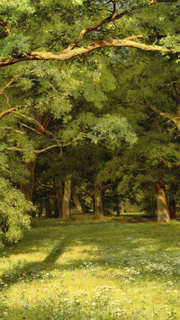 Polana w lesie na obrazie Iwana Szyszkina