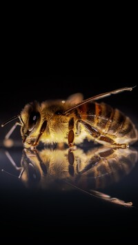 Pszczoła w makro