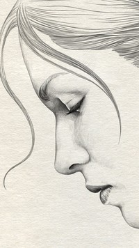 Szkic twarzy kobiety
