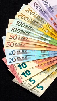 Wachlarz z banknotów euro