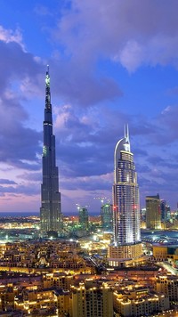 Widok na Burdż Chalifa w Dubaju