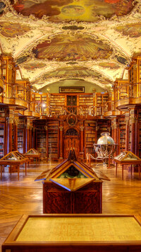 Wnętrze biblioteki w Opactwie Sankt Gallen