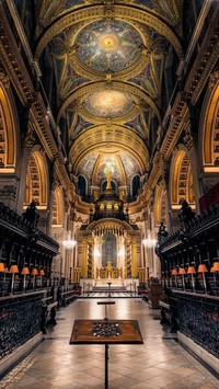 Wnętrze katedry św.Pawła w Londynie