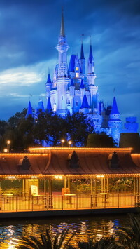 Zamek w Parku rozrywki Magic Kingdom Disneyland na Florydzie