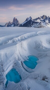 Zima w górach Patagonii