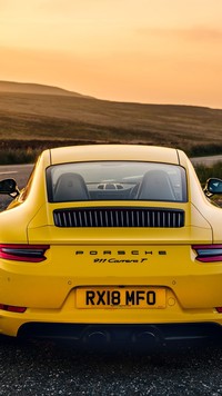 Żółte Porsche 911 Carrera T