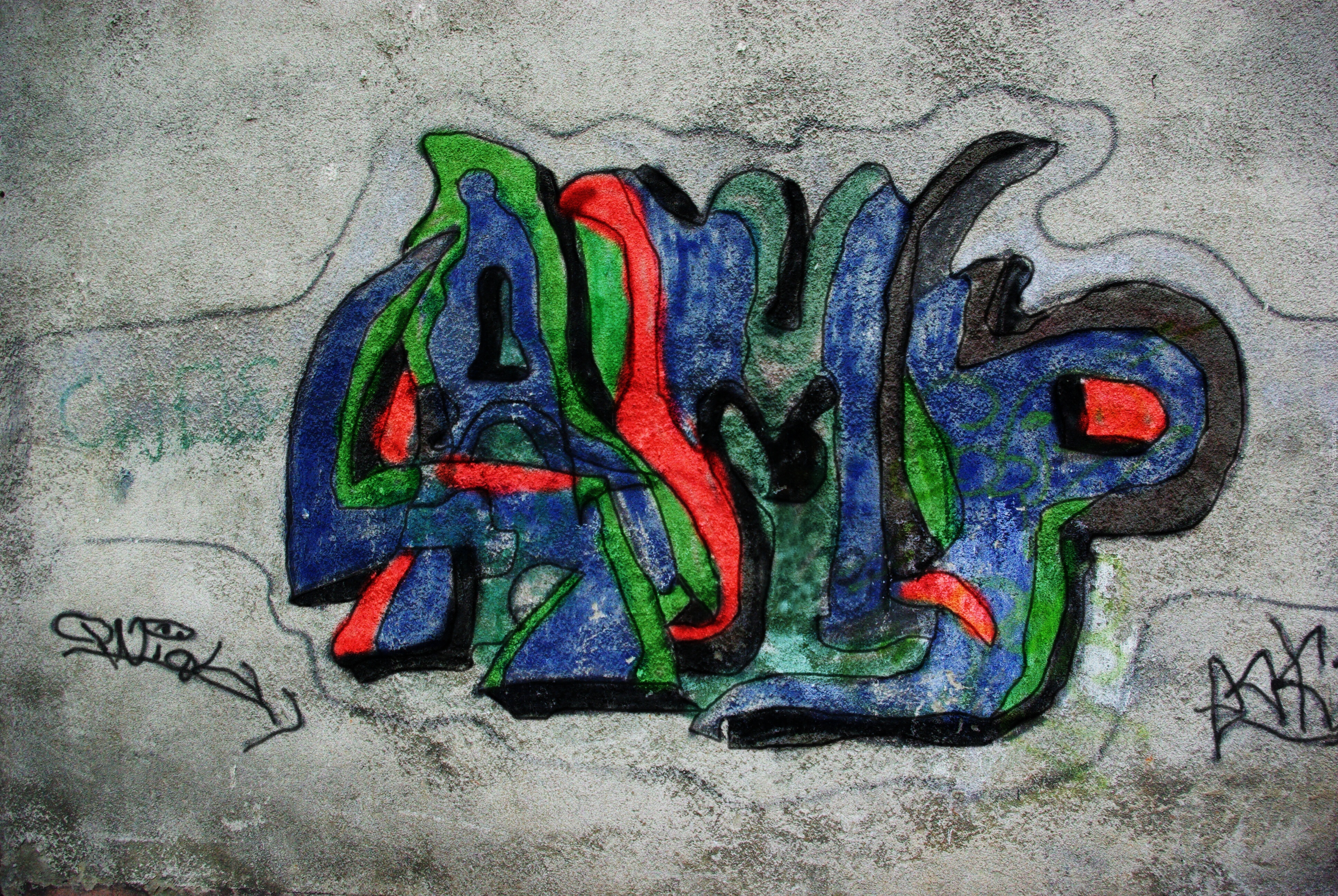 Graffiti, Ściana, Napis