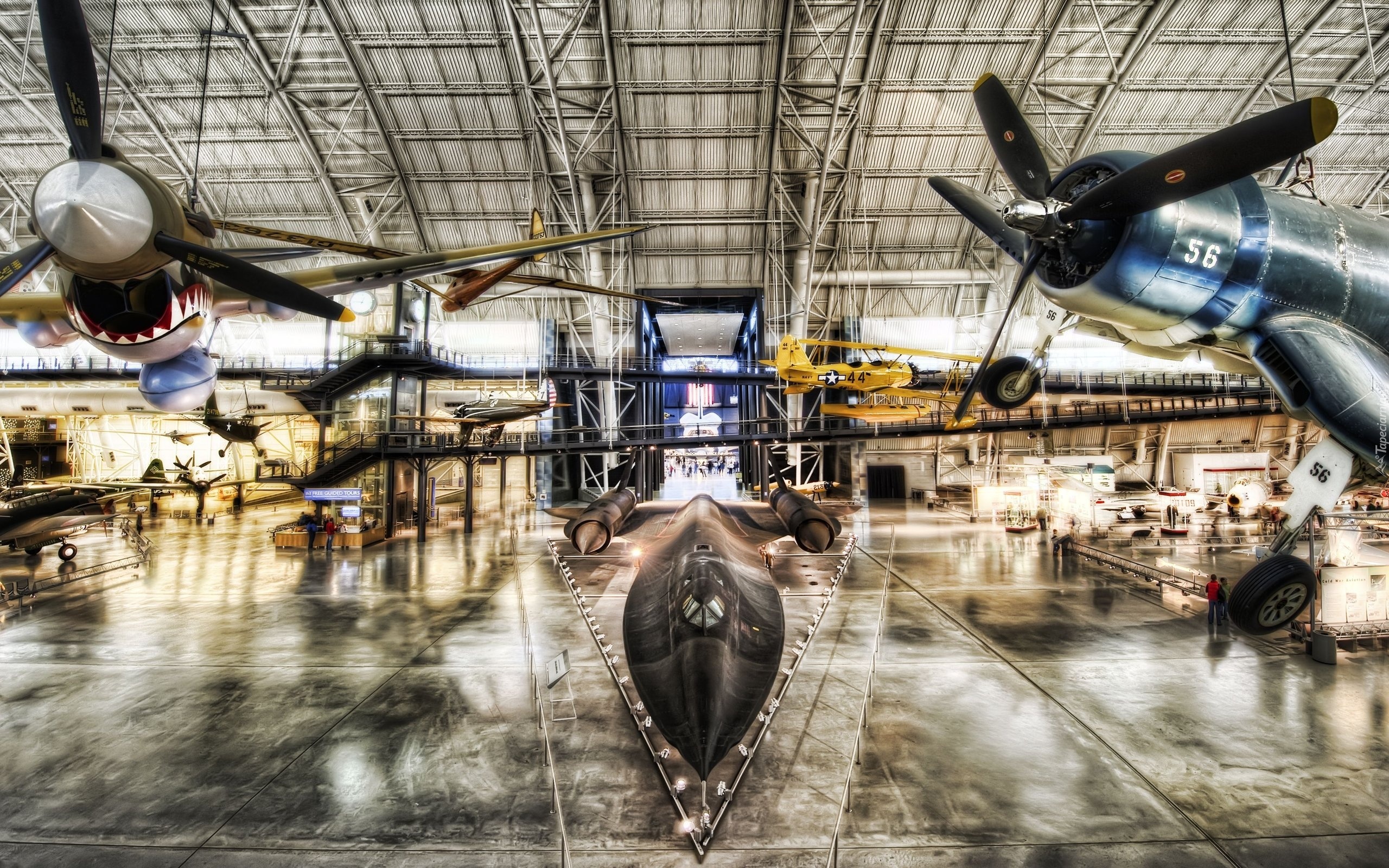 Stany Zjednoczone, Stan Wirginia, Muzeum Lotnictwa, Smithsonian National Air and Space Museum Steven F. Udvar-Hazy Center, Samoloty, HDR Muzea
