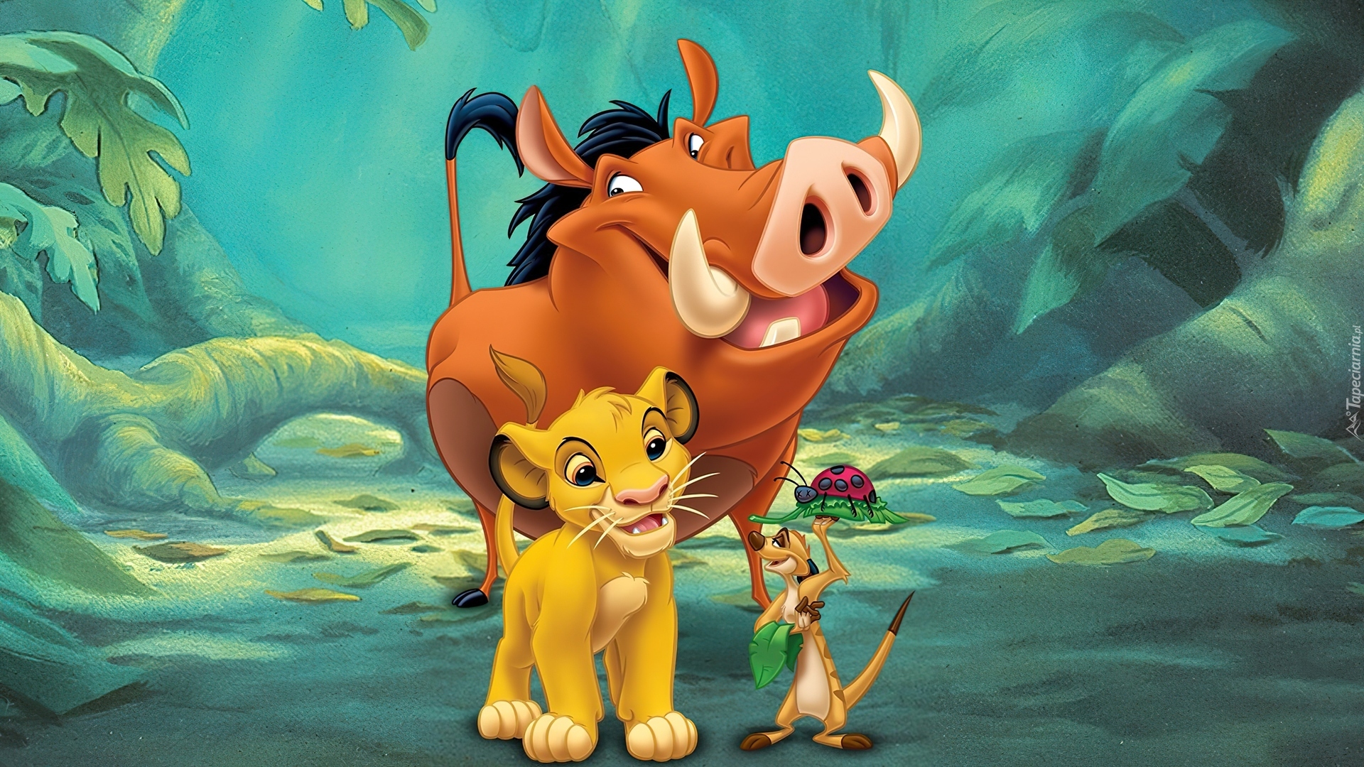 Król Lew, The Lion King, Simba, Pumba, Timon