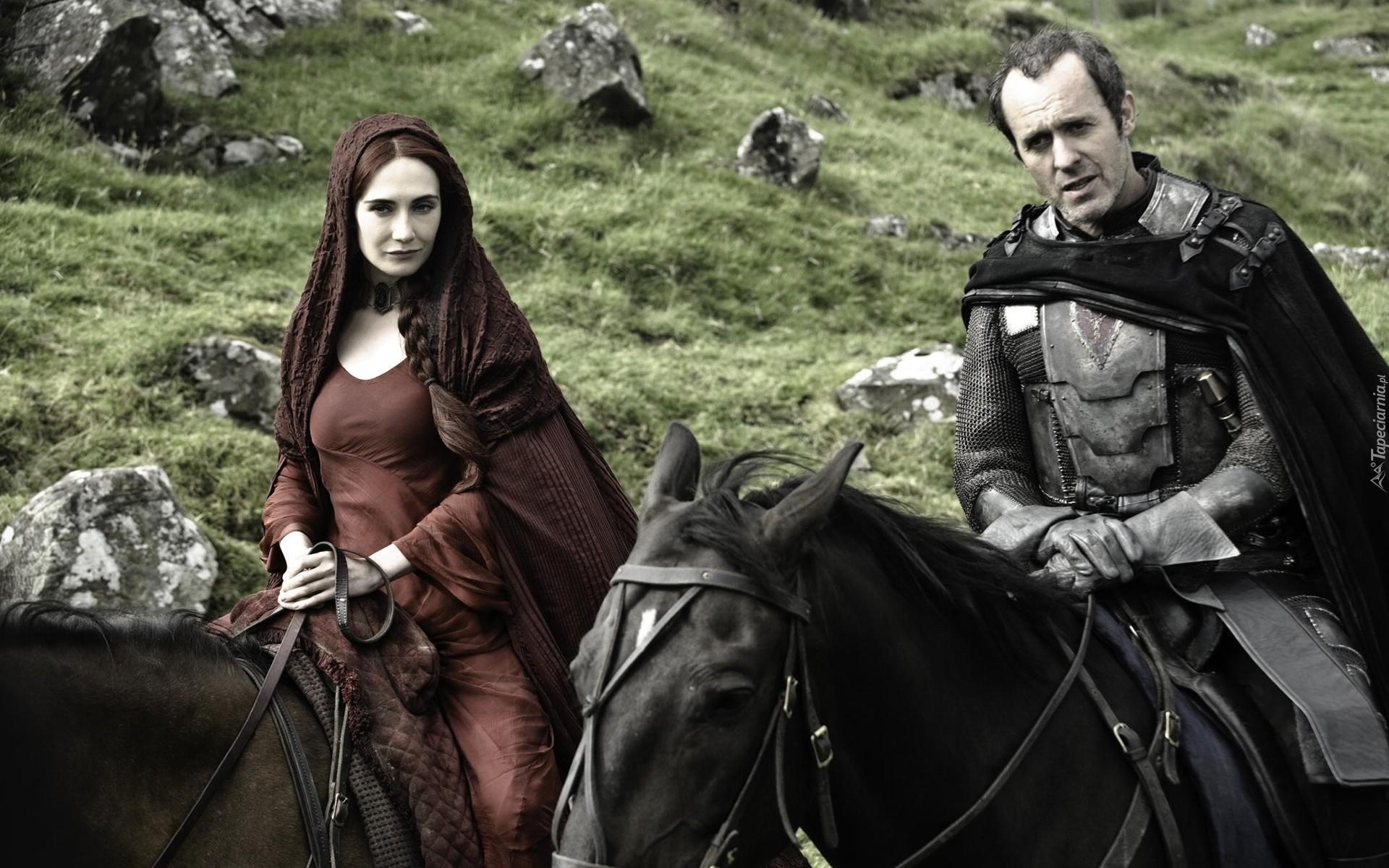 Gra o tron, Game of Thrones, Stannis Baratheon - Stephen Dillane, Melisandre - Carice van Houten