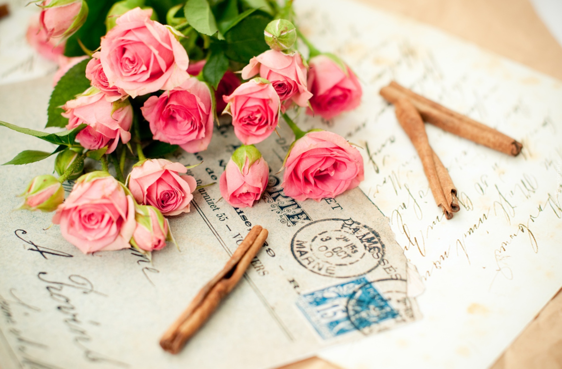 Bukiet, Róże, Listy