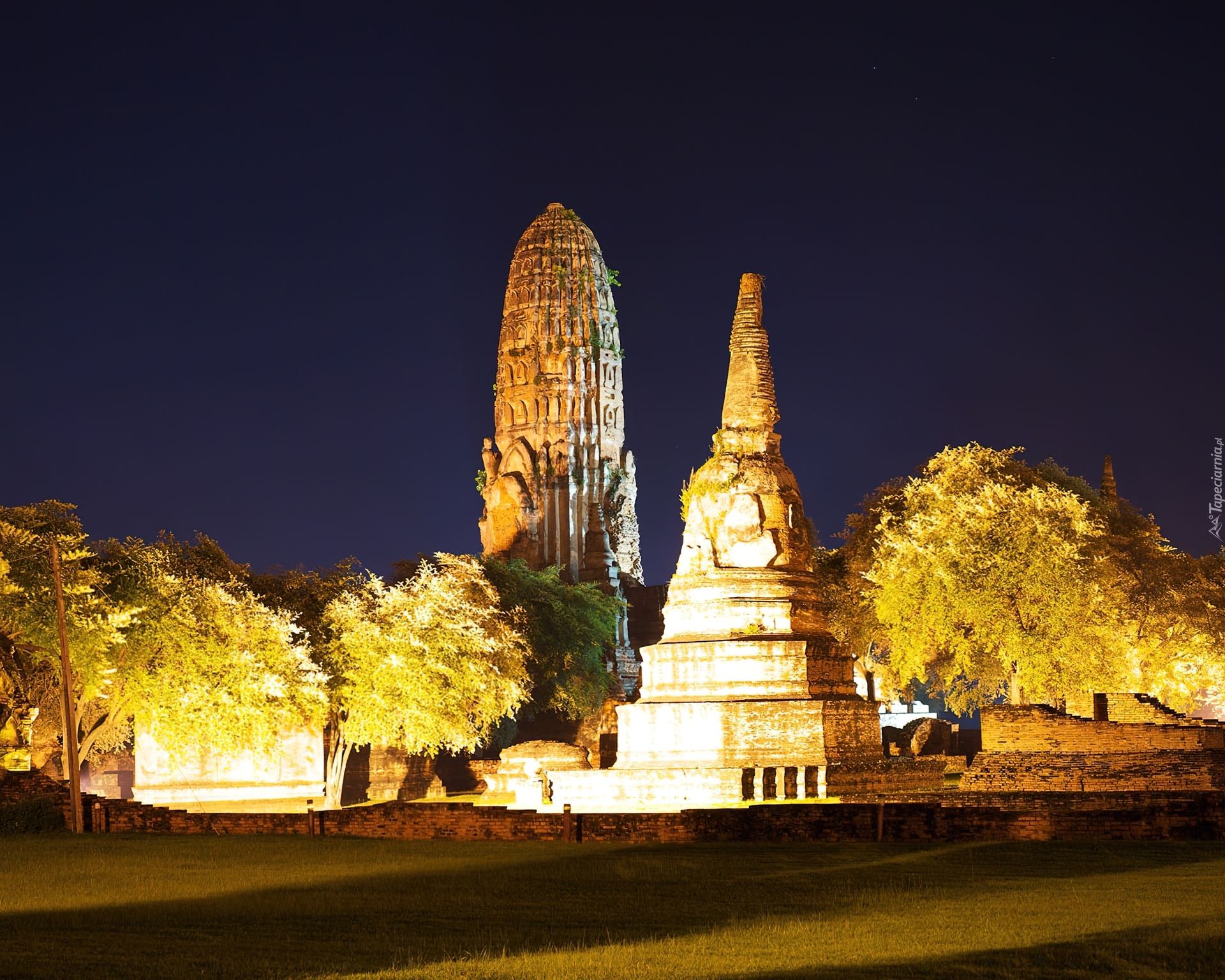 Historyczne, Miasto, Ayutthaya, Tajlandia, Ruiny