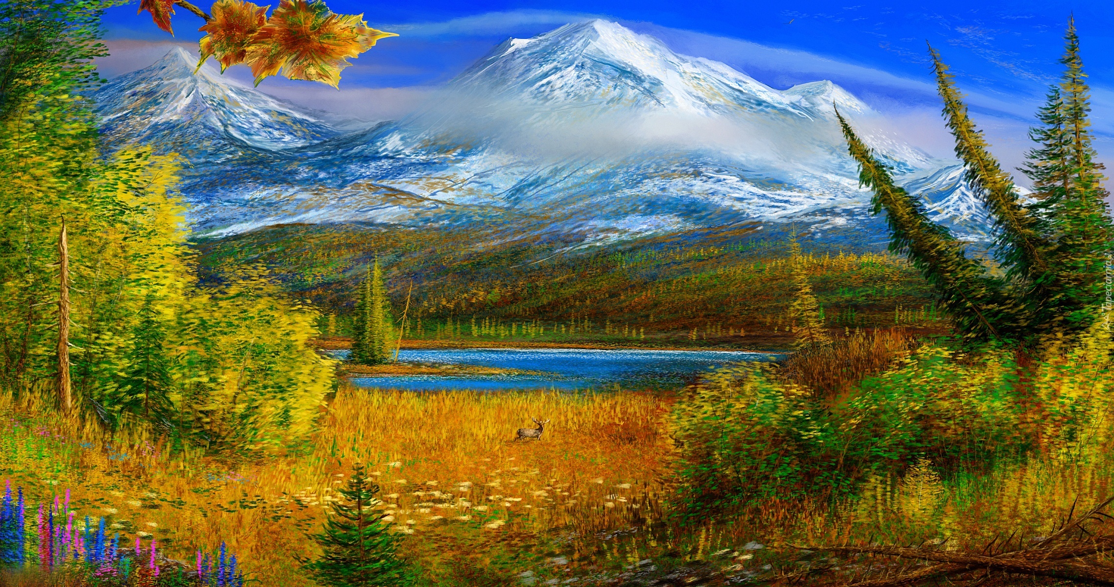 Góry, Jesienią, Obraz