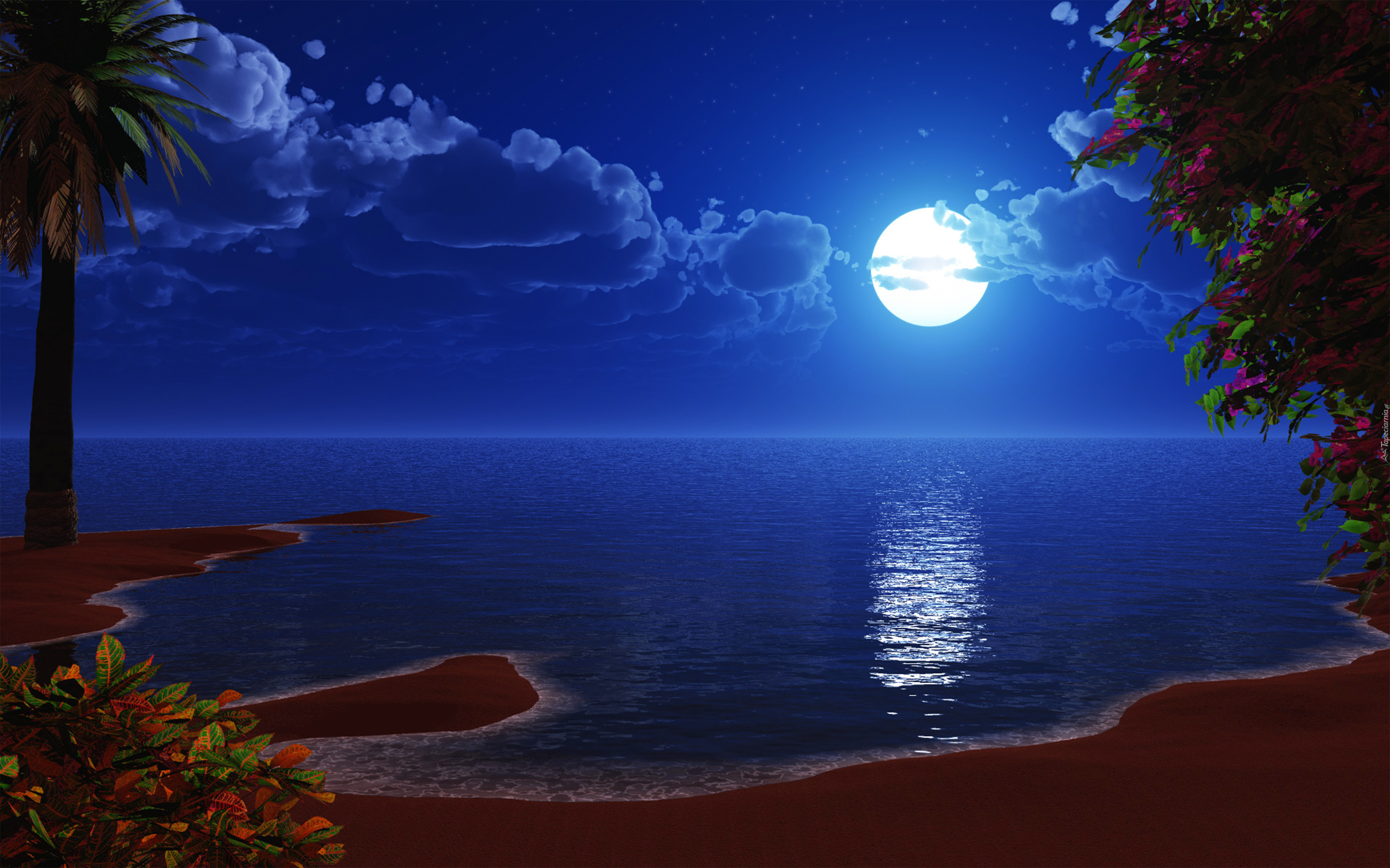 Księżyc, Plaża, Wyspa