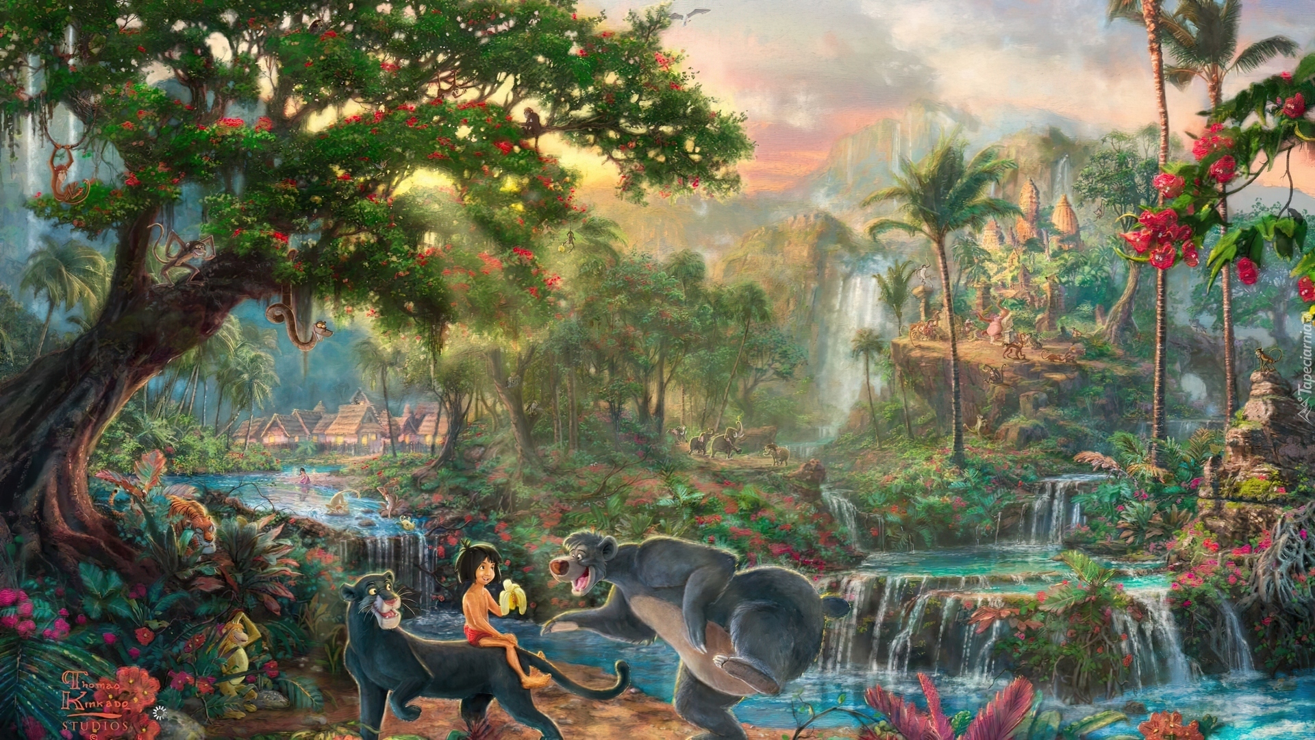 Thomas Kinkade, Disney, Film animowany, The Jungle Book, Księga Dżungli, Neel Sethi