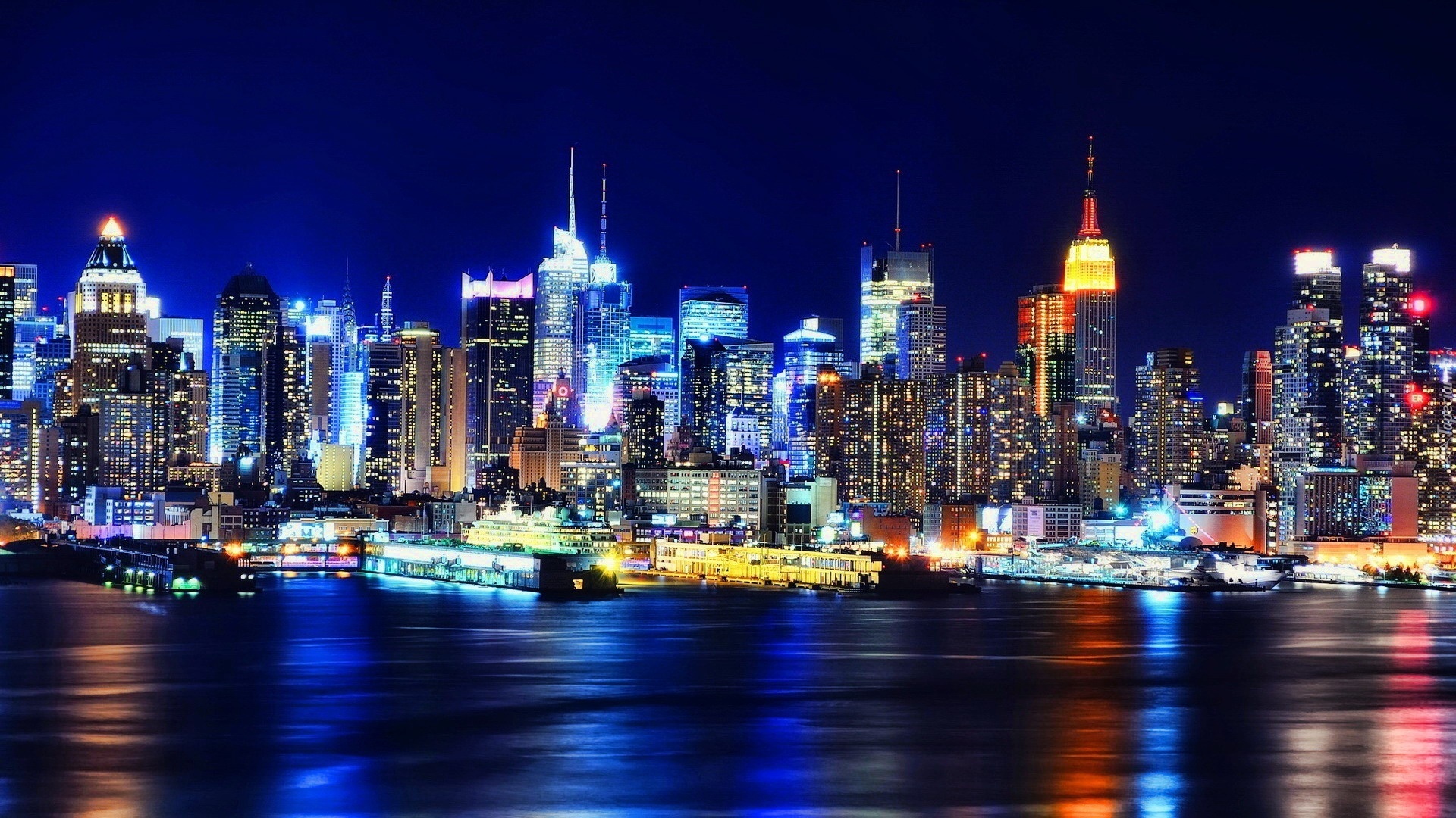 Manhattan, Noc, Światła