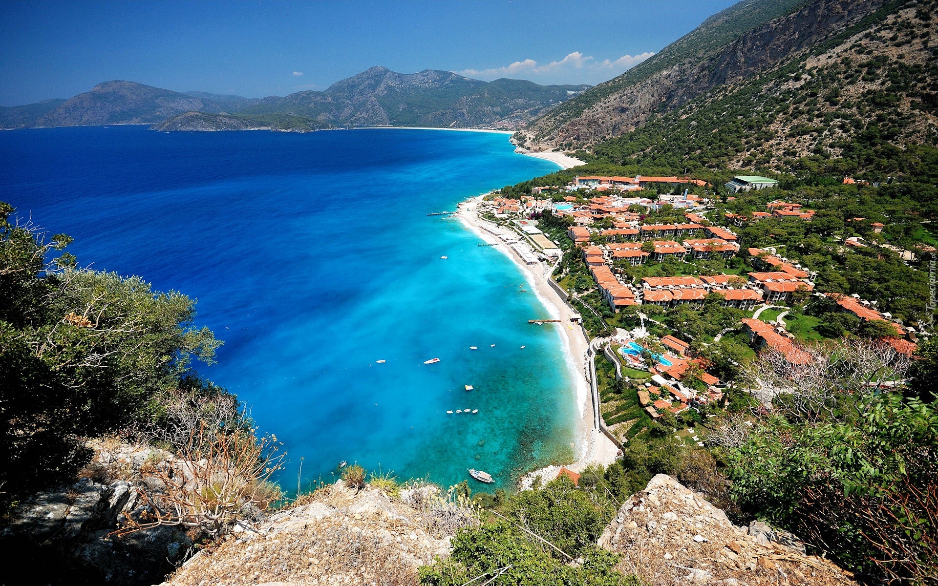 Turcja, Miasto, Oludeniz, Plaża, Morze