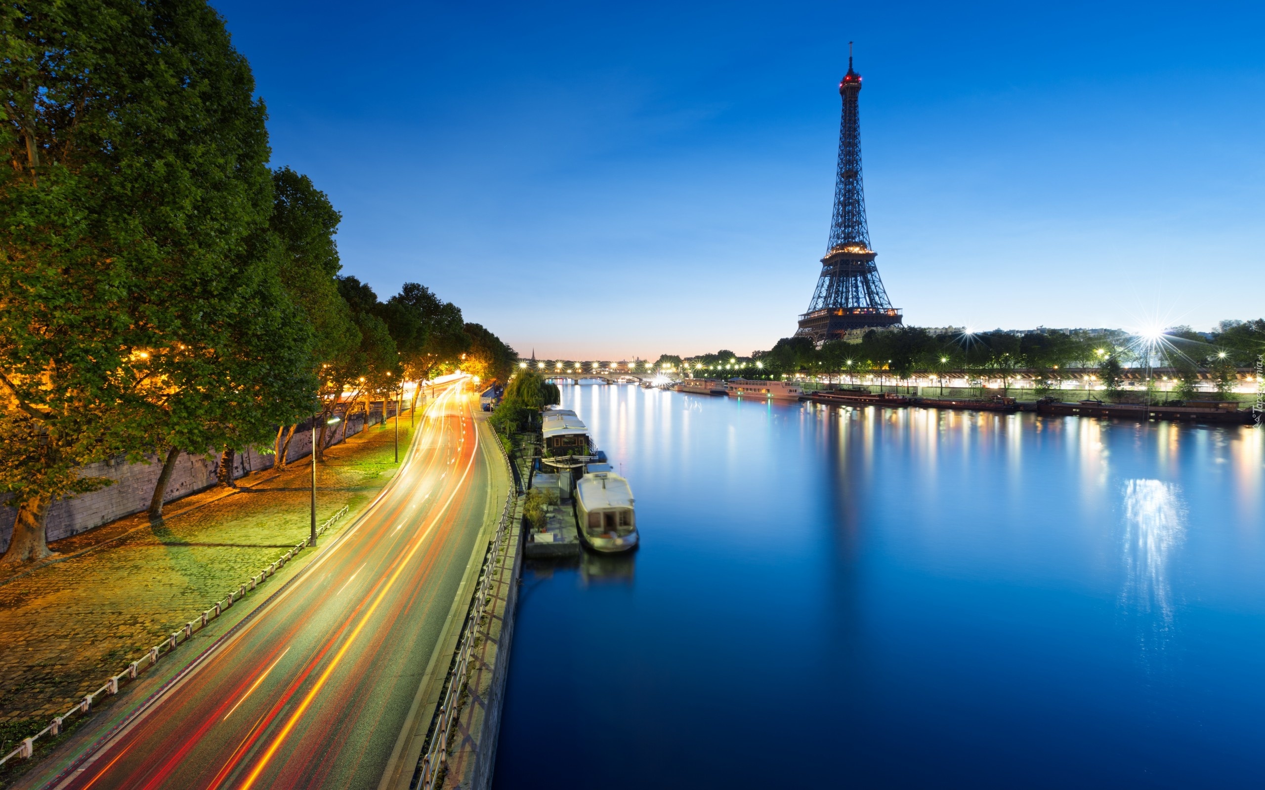 Francja, Paryż, Wieża, Eiffla, Panorama, Miasta