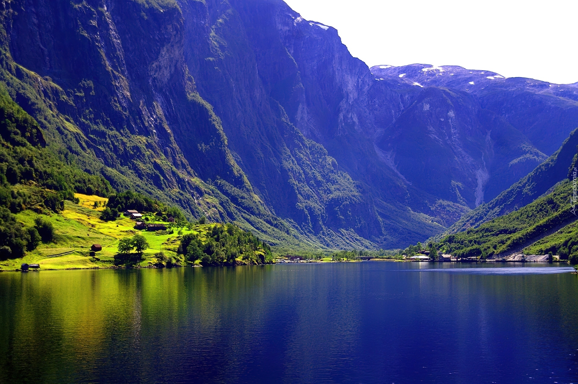 Norwegia, Góry, Fiord, Wioska Gudvangen