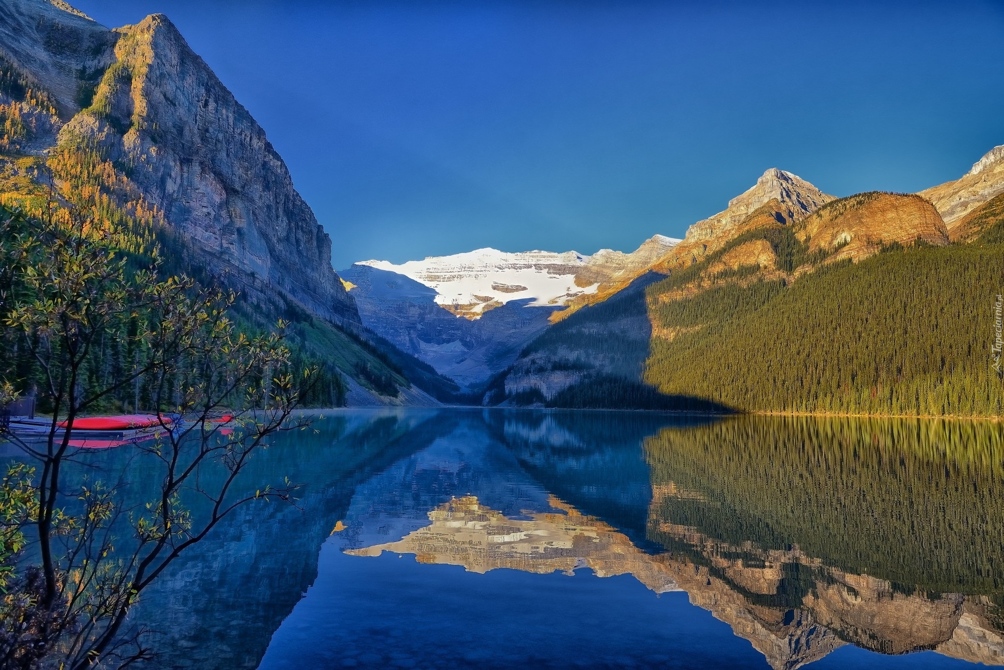 Kanada, Prowincja Alberta, Park Narodowy Banff, Jezioro Lake Luise, Góry, Jezioro