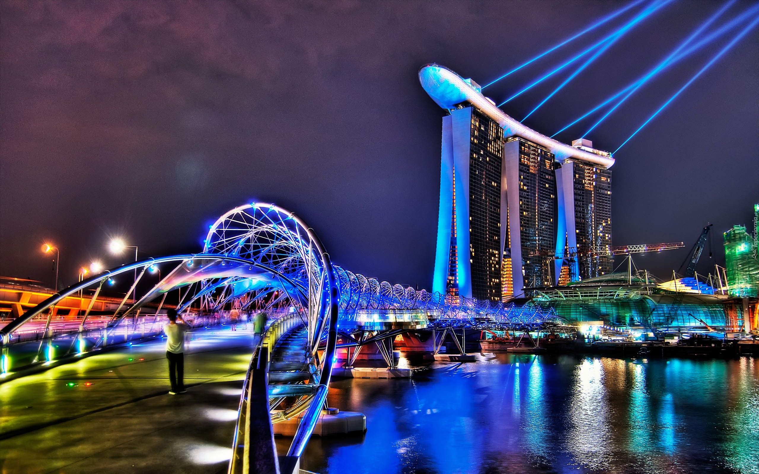 Hotel, Most, Światła, Singapur