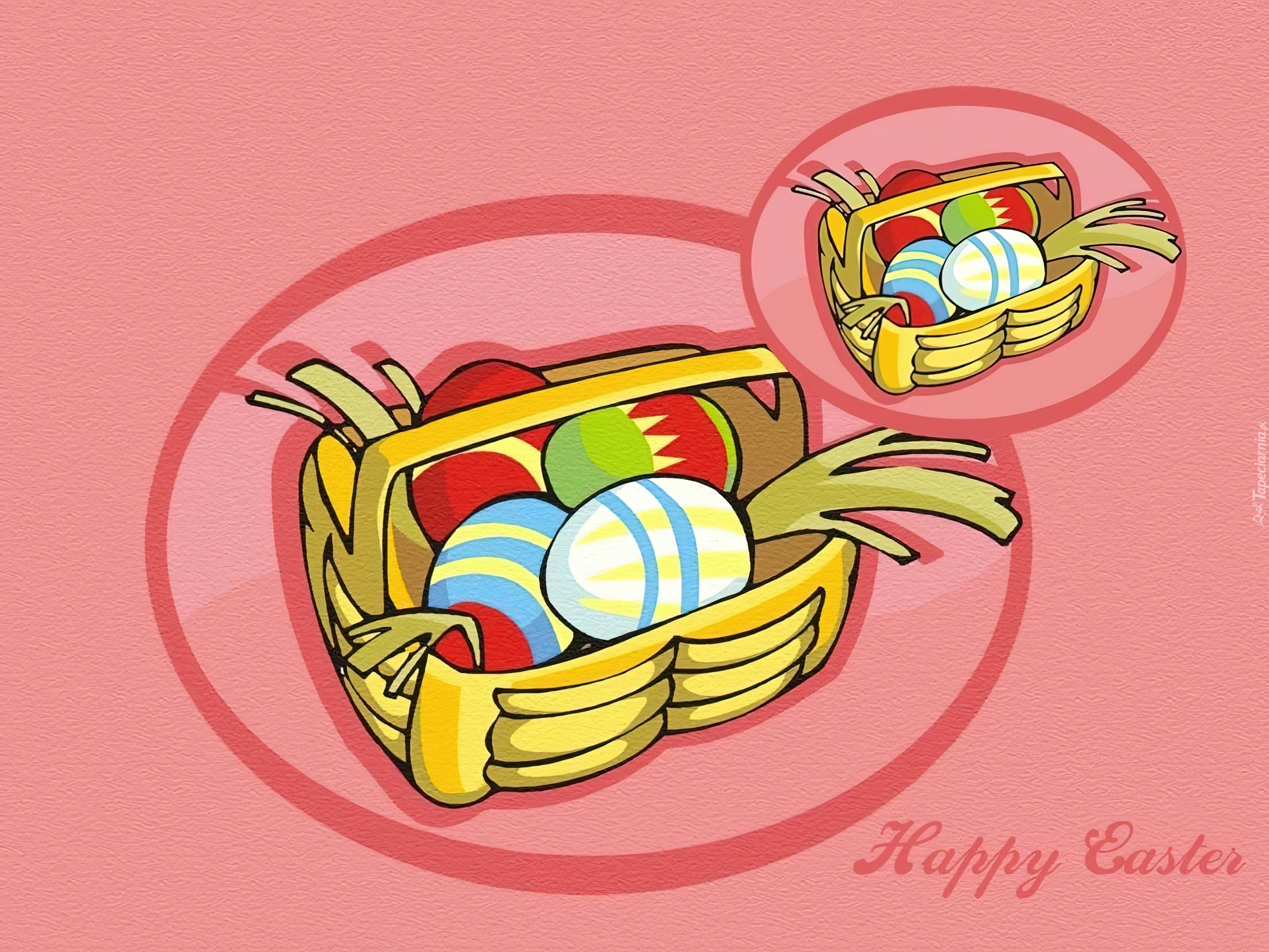 Wielkanoc,koszyczek z jajeczkami