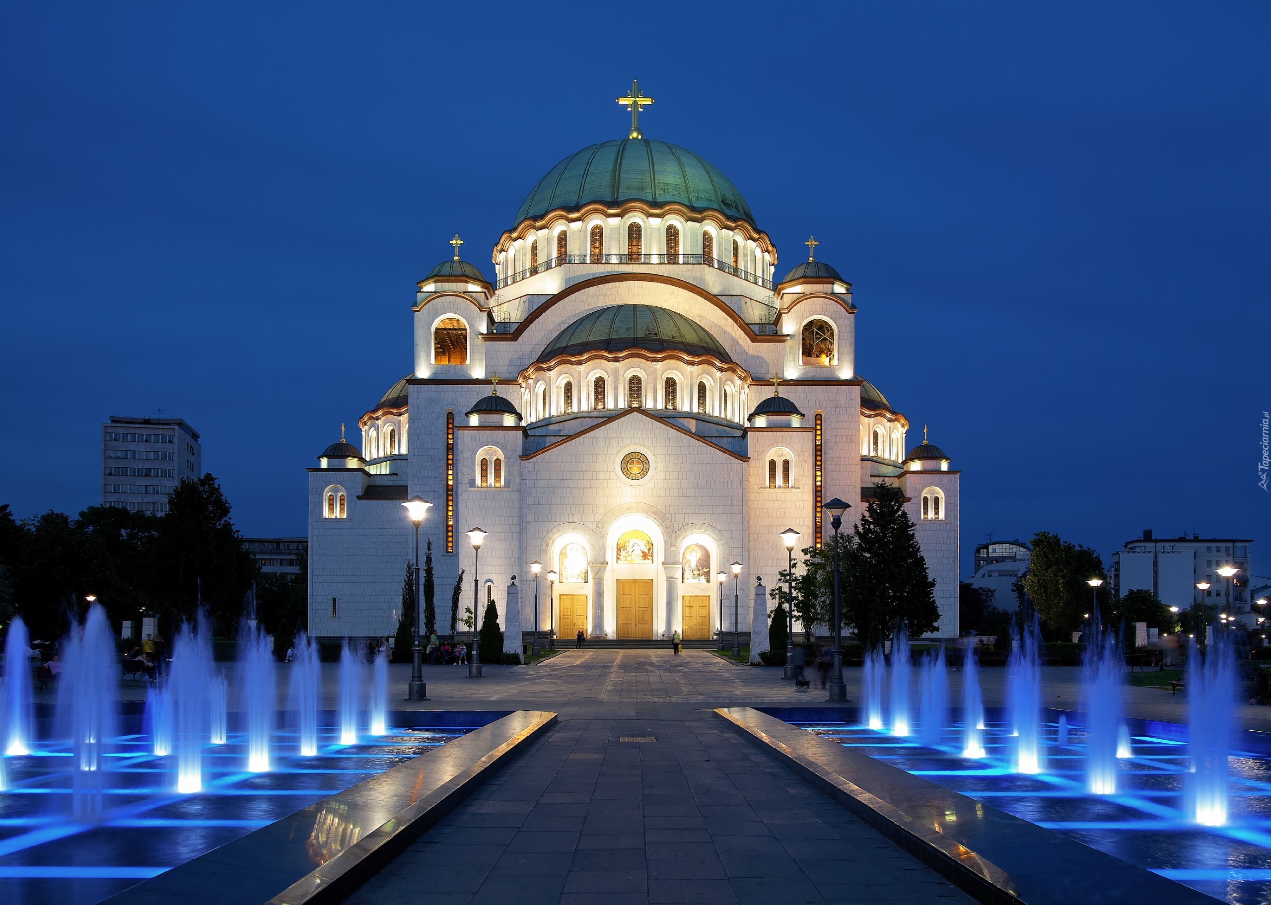 Cerkiew, Saint Sava, Fontanny, Belgrad, Serbia