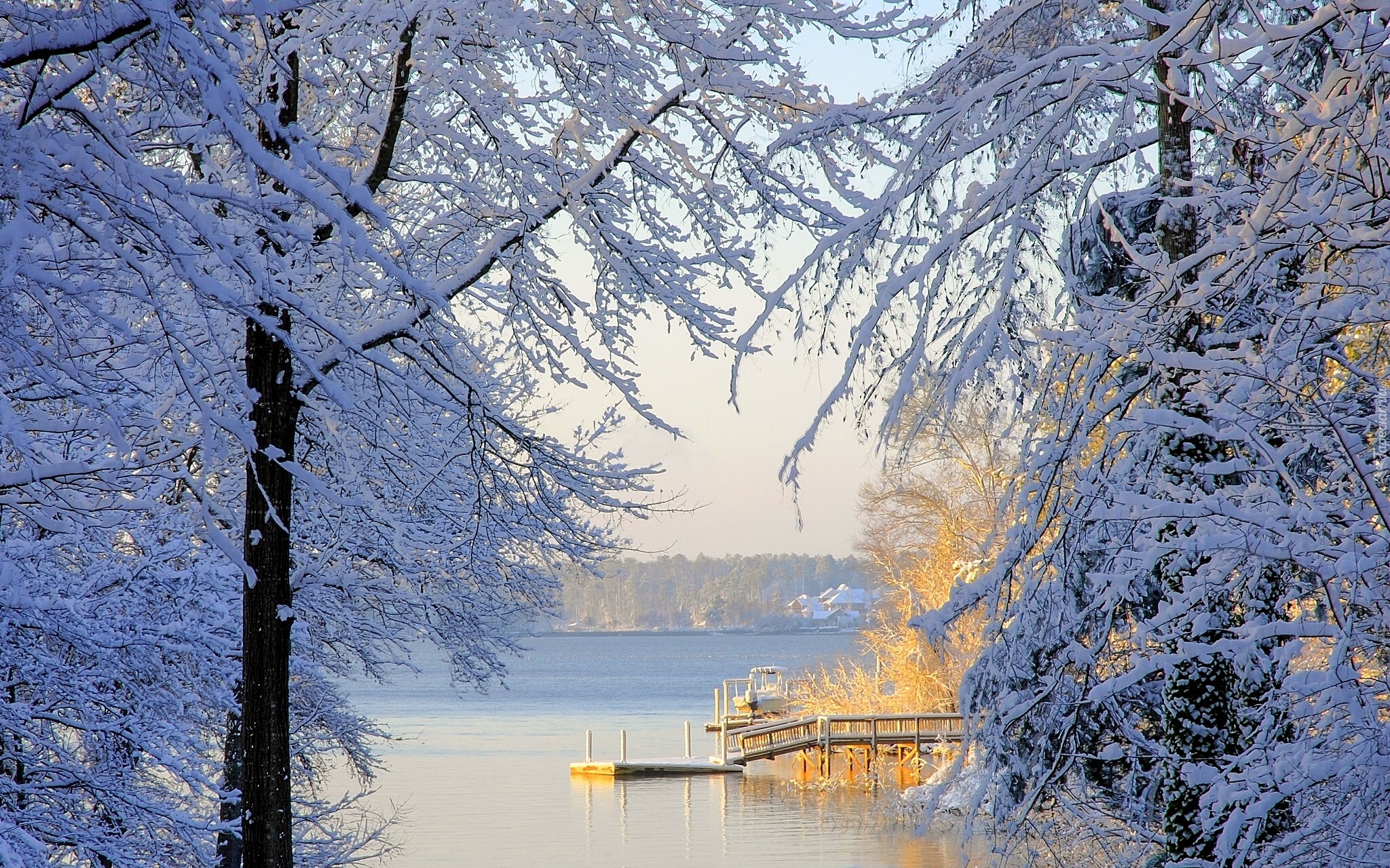 Jezioro Murray, Karolina Południowa, USA, Zima