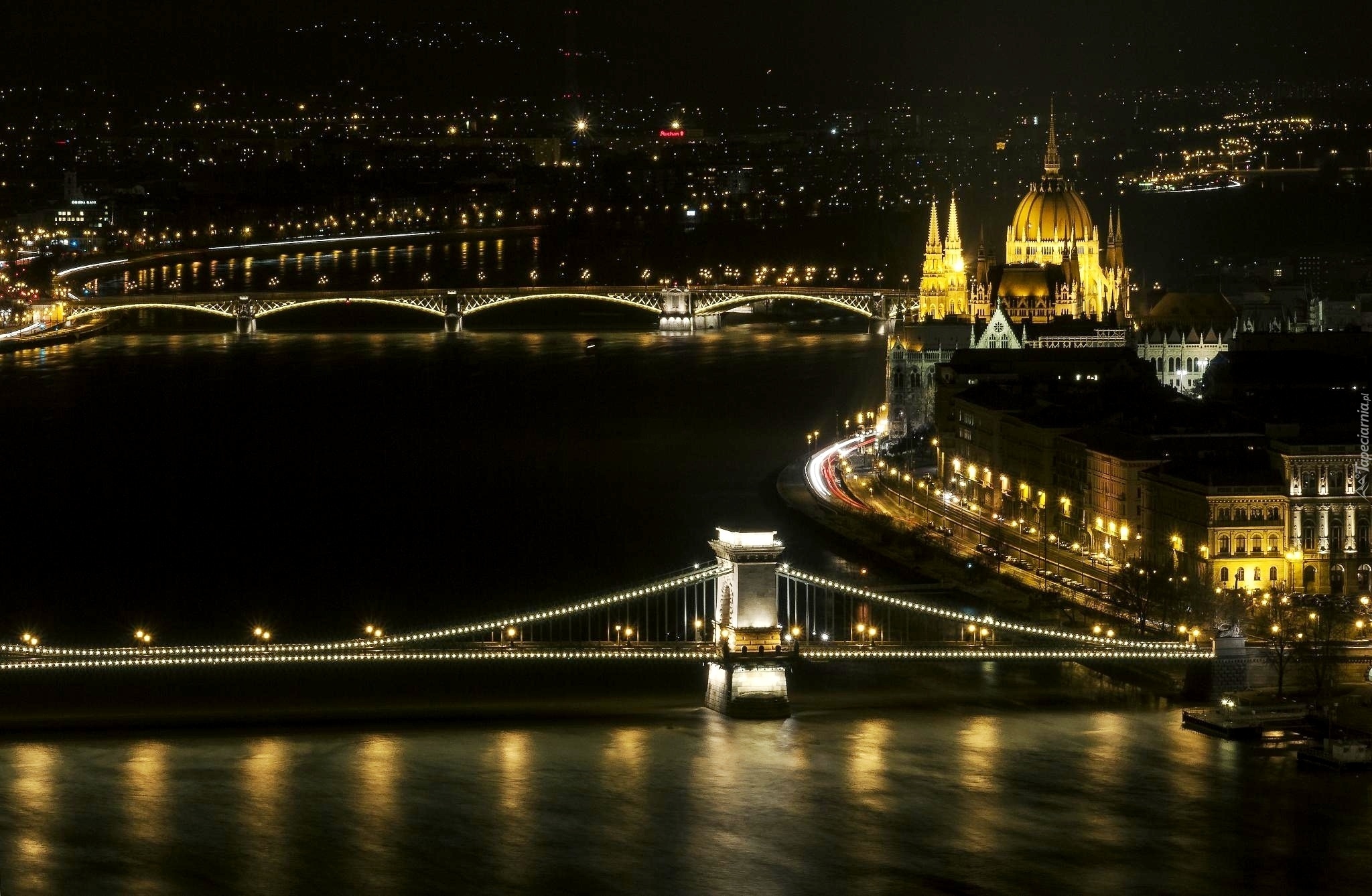Węgry, Budapeszt, Zabytki, Most, Rzeka