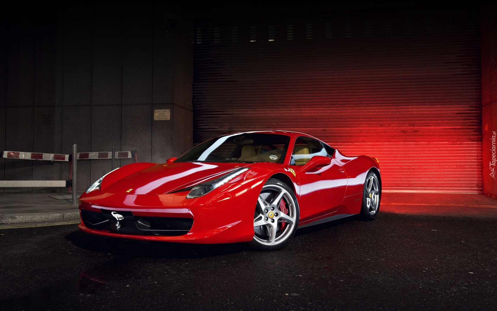 Czerwony, Samochód, Ferrari 458